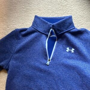 Youth Medium blue under armour cold gear quater zip